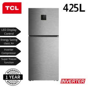 TCL FRIDGE 425L DD NO-FROST SILVER P425TMS
