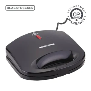 BLACK+DECKER/ NON STICK SANDWICH MAKER / 600W , 2 SLICE / TS1000-B5 / BLACK
