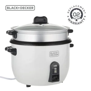 BLACK+DECKER/ RICE COOKER / 1100W 2.8 L 11.8 CUP/ RC2850-B5 / WHITE